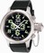 Invicta Signature Russian Diver Chronograph Black Dial Black Leather Men's Watch 7000