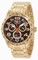 Invicta Military Reserve Chronograph Brown Dial Gold-plated Men's Watch 10742