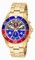 Invicta Pro Diver Black and Blue Dial 18kt Gold-plated Men's Watch 18519