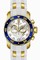 Invicta Pro Diver Chronograph Silver Dial White Polyurethane Gold-plated Men's Watch 20293