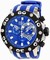 Invicta Reserve Chronograph Blue Dial Blue Rubber Men's Watch 0906