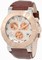 Invicta Reserve Ocean Reef Chronograph Silver Dial Brown Leather Men's Watch 1851