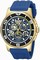 Invicta Reserve Sea Vulture Mechanical Chronograph Black Skeleton Dial Blue Silicone Men's Watch 18948