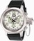 Invicta Russian Diver Chronograph White Dial Black Leather Men's Watch 7001