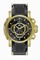 Invicta S1 Rally Chronograph Black Carbon Fiber Dial Gold-plated and Black Polyurethane Men's Watch 19327