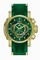 Invicta S1 Rally Chronograph Green Dial Green Silicone Gold-plated Men's Watch 19331