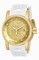 Invicta S1 Rally Gold Textured Dial White and Beige Silicone Men's Watch 19546