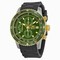 Invicta Signature II Chronograph Green Dial Black Rubber Men's Watch 7397