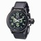 Invicta Signature Russian Diver Black Dial Black Leather Men's Watch 7182