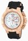 Invicta Subaqua Chronograph White Mother of Pearl Dial Black Leather Ladies Watch 17228
