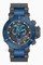 Invicta Subaqua Mechanical Chronograph Gunmetal Dial Grey Polyurethane Blue Ion-plated Men's Watch 18524