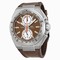IWC Ingenieur Chronograph Silberpfeil Brown Dial Leather Strap Automatic Men's Watch IW378511