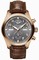 IWC Pilot Spitfire Grey Dial 18kt Rose Gold Brown Leather Men's Watch IW379103