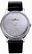 Jaeger LeCoulte Master Ultra Thin Diamond Pave Dial 18kt White Gold Black Satin Men's Watch Q1453406