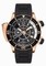 Jaeger LeCoultre Master Compressor Diving Pro Black Dial 18kt Rose Gold Black Rubber Men's Watch Q1852740