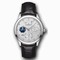 Jaeger LeCoultre Master Control Eight Days Perpetual 40 Silver Dial Black Leather Men's Watch Q1613401