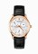 Jaeger LeCoultre Master Control Silver Dial 18kt Pink Dial Black Leather Men's Watch Q1482401