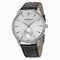 Jaeger LeCoultre Master Ultra Thin Silver Dial Black Leather Men's Watch Q1278420