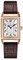 Jaeger LeCoultre Reverso Duetto Silver Dial 18kt Rose Gold Brown Leather Ladies Watch Q2562402