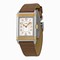 Jaeger LeCoultre Reverso Ultra Thin Automatic Silver Dial Brown Leather Watch Q3204420-BR