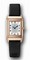 Jaeger LeCoultre Silver and Black 18kt Rose Gold Black Leather Ladies Watch Q2662420