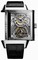 Jaeger LeCoultre Silver Dial Platinum Black Leather Men's Watch Q2336420