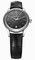 Maurice Lacroix Les Classiques Date Midsize Black Dial Black Crocodile Leather Ladies Quartz Watch LC1026-SS001-330