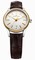 Maurice Lacroix Les Classiques Date Midsize Silver Dial Brown Leather Gold-Tone Stainless Steel Men's Quartz Watch LC1026-PVY11-130