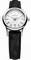 Maurice Lacroix Les Classiques Date Silver Dial Black Leather Ladies Quartz Watch LC1113-SS001-130