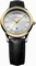 Maurice Lacroix Les Classiques Silver Dial Black Leather Strap Gold Plated Stainless Steel Ladies Quartz Watch LC1227-PVY11-130