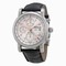 Montblanc Star Chronograph UTC Silver Dial Black Leather Men's Watch 110590