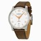 Montblanc Timewalker Automatic White Dial Brown Leather Men's Watch 110340