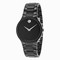 Movado Black Dial Black IP Stainless Steel Unisex Watch 0606594
