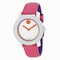 Movado Bold White Dial Pink Leather Ladies Watch 3600216