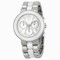Movado Chronograph White Dial White Ceramic Ladies Watch 0606758