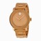 Movado Bold Bronze Dial Rose Gold Ion-plated Stainless Steel Band and Case Ladies Quartz Watch 3600335