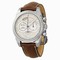 Omega De Ville Co-Axial Chronoscope Silver Dial Stainless Steel Brown Leather Men's Watch 4850.30.37