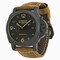 Panerai Luminor 1950 3 Days GMT Black Dial Brown Leather Men's Watch PAM00441