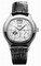 Piaget Emperador Coussin Silver Dial Black Leather Automatic Men's Watch GOA32016