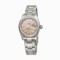 Rolex Datejust Pink Index Dial Oyster Bracelet 18k White Gold Fluted Bezel Ladies Watch 179174PSO