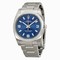 Rolex Oyster Perpetual Blue Arabic Dial Domed Bezel Men's Watch 114200BLASO
