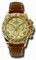 Rolex Cosmograph Daytona Champagne Dial Chronograph Yellow Gold Brown Leather Men's Watch 116518CRBRL