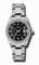 Rolex Datejust Black Concentric Arabic Dial 18kt White Gold Diamond Ladies Watch 178384BKCAO