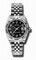 Rolex Datejust Black Concentric Circle Dial Automatic White Gold Bezel Steel Ladies Watch 178274BKCAJ