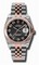 Rolex Datejust Black Concentric Dial Steel and Pink Gold Men's Watch 116201BKCAJ