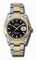 Rolex Datejust Black Dial Automatic Stainless Steel and 18K Yellow Gold Men's Watch 116203BKSO