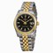 Rolex Datejust Black Dial Automatic Stainless Steel and 18kt Gold Ladies Watch 178243BKSJ