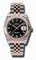 Rolex Datejust Black Dial Steel and 18kt Pink Gold Men's Watch 116201BKSJ