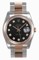 Rolex Datejust Black Diamond Dial Oyster Bracelet Two Tone Men's Watch 116201BKDO