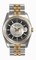 Rolex Datejust Black Index Dial Jubilee Bracelet Fluted Bezel Two Tone Men's Watch 116233SBKSJ
